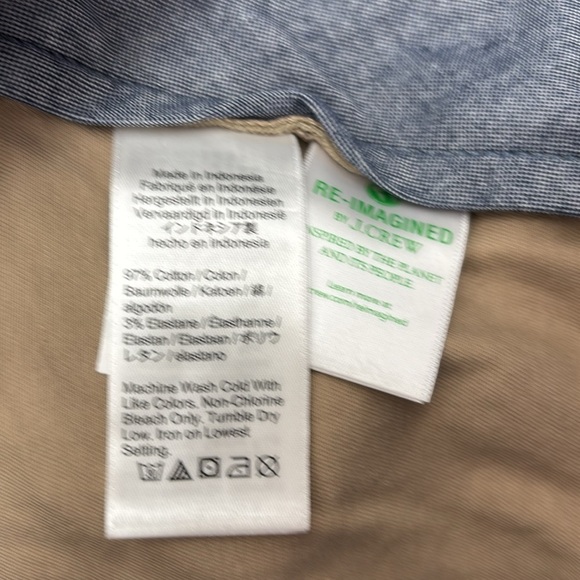 J. Crew 1040 Athletic Tapered-fit stretch chino pant khaki size 34/30 NWOT AV209 - Picture 8 of 11